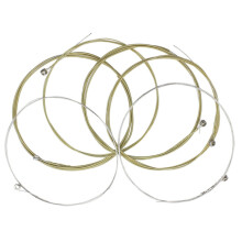 Stainless Steel Acoustic Guitar Strings Set, 6 String Folk Replacement, Bright Balanced Tone