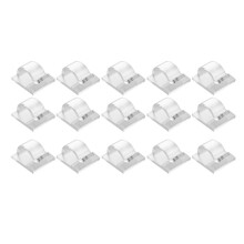 Hooks for Outdoor String Lights Clips 15 Pack Clips Clear Light Hook with 15 Waterproof Adhesive Backing