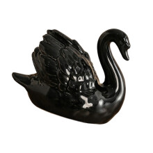 Black White Duck Ceramic Figurine Centerpieces Decors-Black 1