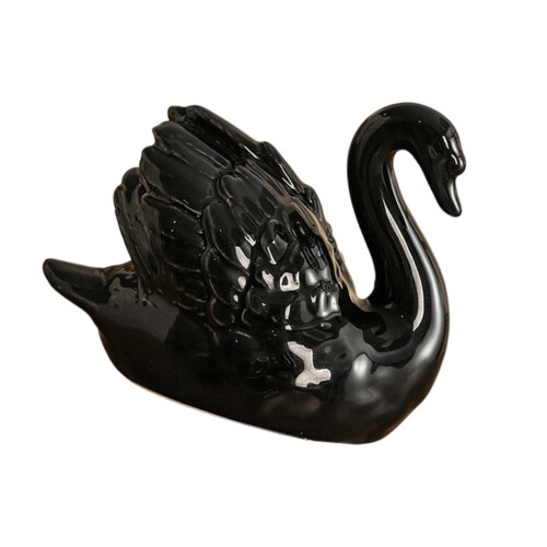 Black White Duck Ceramic Figurine Centerpieces Decors-Black 1