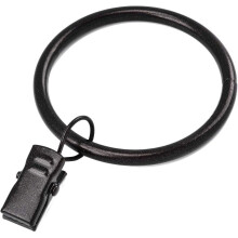 Curtain Rings with Clips Oil Rubbed Bronze 14 pcs 1.75 in ID