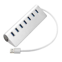 HUB USB Haute Vitesse 7  D'Extension USB 3.0 Port en Alliage D'Aluminium Répartiteur USB Portable pour  pour  Air Ordinateur Portable
