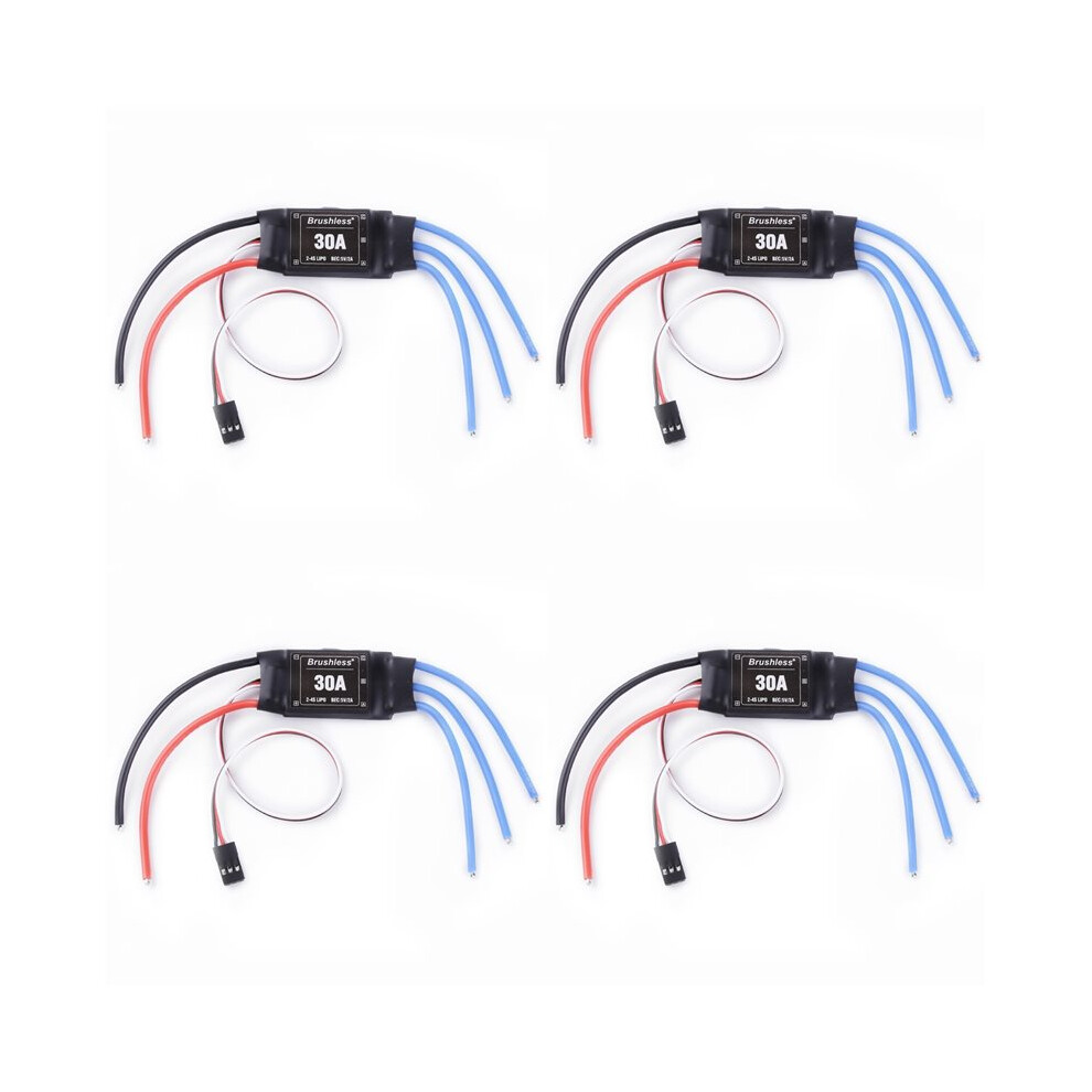 4X Xxd Brushless 30A Esc 2-4S Electric Speed Controller With 5V 2A Bec Without Plug 4711397552176