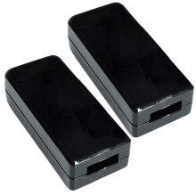 2X USB Collergez la Boîte En Plastique Du Boîtier Électronique Boîtier de Lecteur Flash USB Avec Une Boîte de Jonction En Plastique