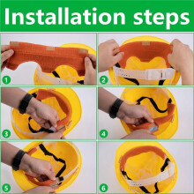 Hard Hat Sweatband- Cotton Washable Hard Hat Self Adhesive Sweat Band Liner Reusable Hard Hat Helmet Sweat Pads 12PCS