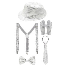 3/4/5/6Pcs Dance Star Costume Hat Suspenders Bowtie-Set 9