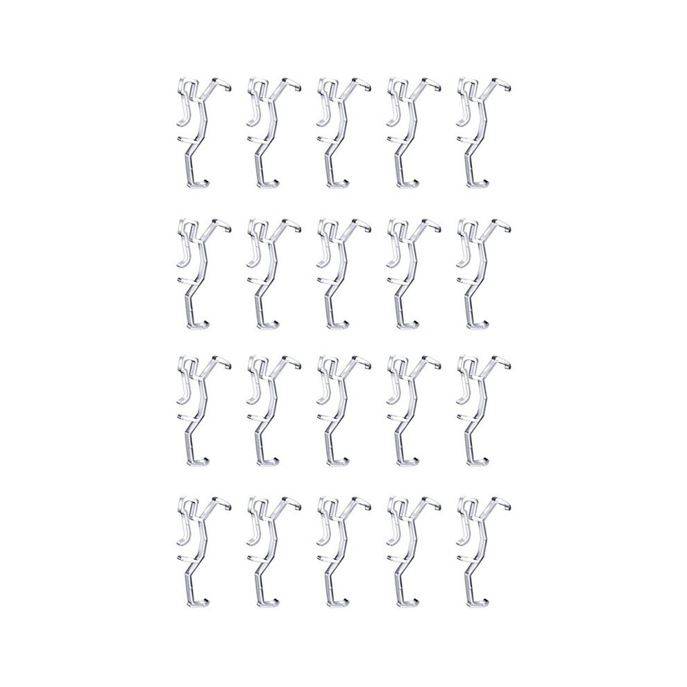 20X Valance Clips Clear Plastic Hidden Retainer Holder Clip For Window Blind Valance,Horizontal Faux & Wood Blinds Parts 6032010340405