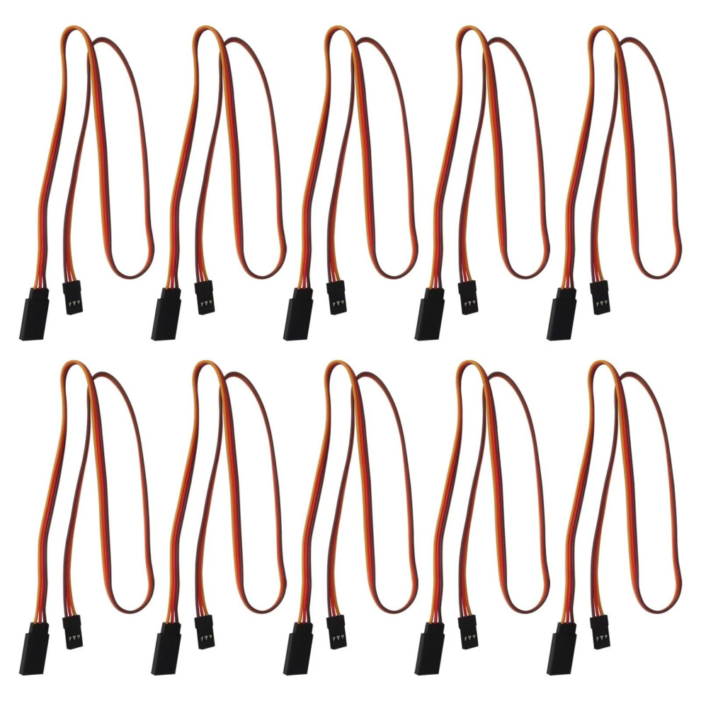 10 Pack 500Mm Jr Male To Female Servo Extension Cable 22Awg For Rc Receiver Reliable Connection 9330225842149