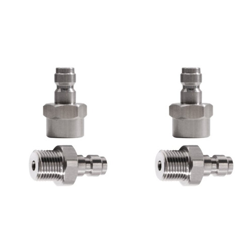 4 Pcs Universal 8mm Quick-Disconnect Plug Adapter, M11x1 Female Thread and External Thread for Carbon Dioxide Adapter