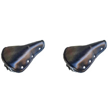 2X Vintage Faux Cuir Vélo Selle Rivet Jailli Printemps Vélo Vélo Siège Coussin Noir pour Vélo de Route VTT