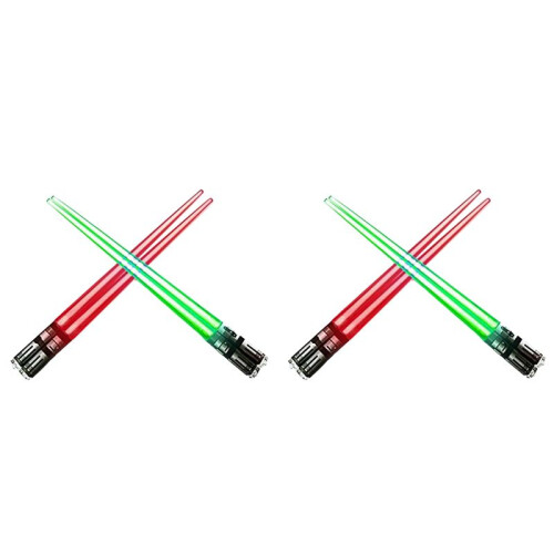 Light  LightSaber Chopsticks Set, 4 Pairs, Red Green
