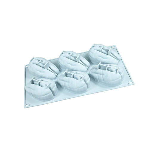 Silicone Nut Cake Molds Perfect For Mousse-6 pecans in a row