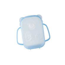 1Pc/3Pcs Infant Yogurt Dispenser Box With Cute-Transparent blue