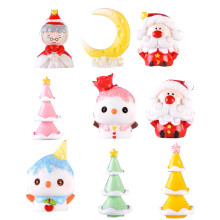 9St Santa Claus Snowman Ornaments Julgran  Landskapsdekor TräDgåRdskruka Juldekor för Hemmet