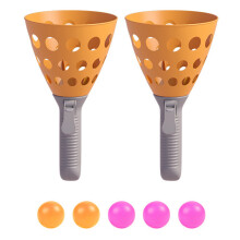 1 Paar Kinderen Gooien en Vangen van de Bal Buitensporten Butt Pingpongbal Ouder-Kind Interactief Speelgoed Oranje