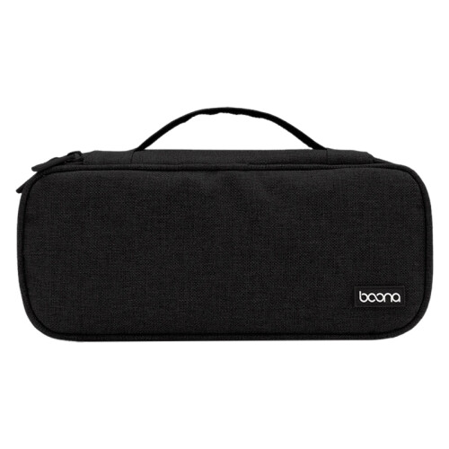BOONA Portable Travel Storage Bag Multi-Function Storage Bag for Laptop Adapter,Power Bank,Data Cable,Charger,Black