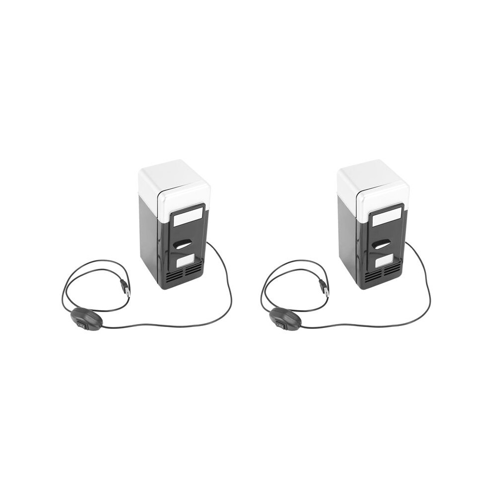 2X Usb Fridge Cold Drop Shpping Freezer Usb Fridge Small Portable Soda Refrigerator For Car Black 6031015858960