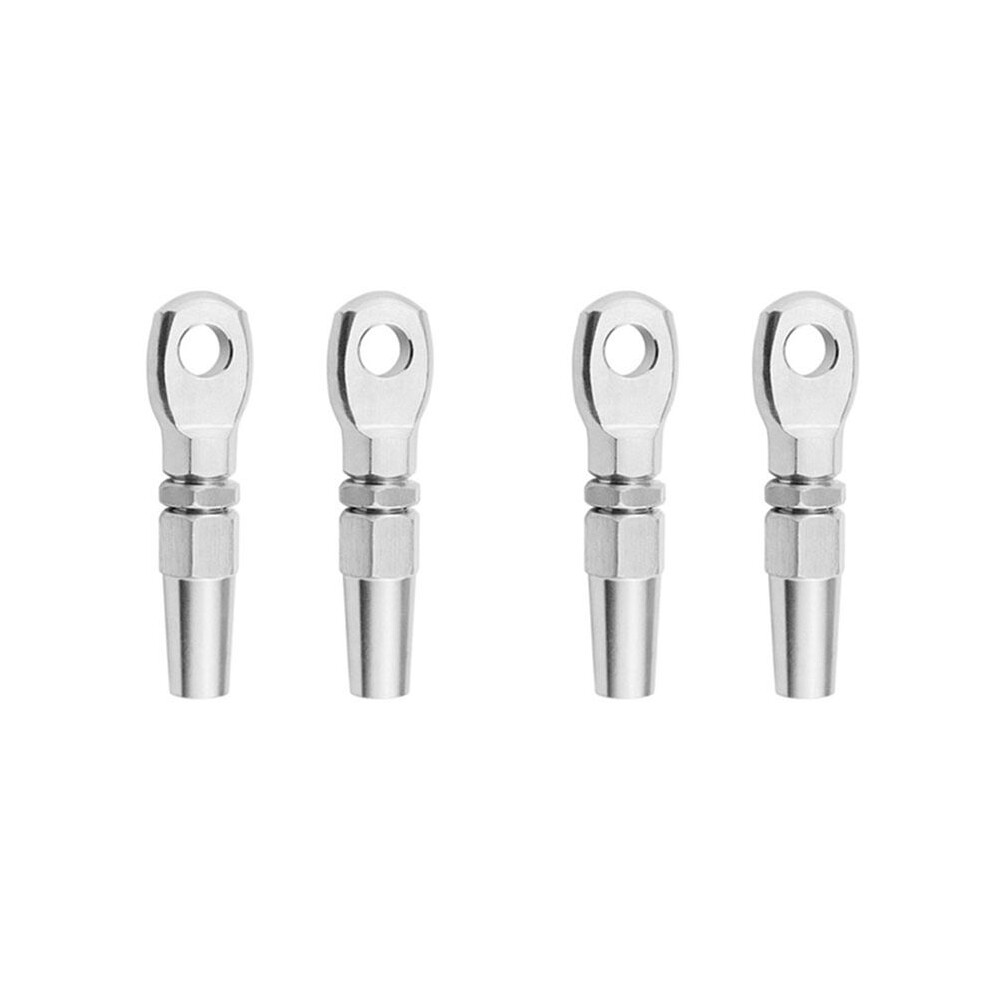 4Pcs Marine Grade 316 Stainless Steel Swageless Eye Terminal Wire Cable Rope Diy Fitting Rigging Hardware Balustrade Kit 4711601259198