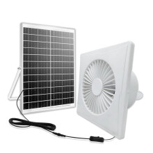 Ventilation 6Inch High-Speed Solar Silent Fan with 8W Panel Shed Solar Exhaust Fan for Chicken Coops,Greenhouses,Sheds B