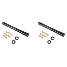 2X Universal 5 Inch 120mm Black Antenna Carbon Fiber Printer Short- Car Radio AM/FM Aerial + Adapter