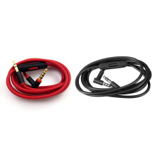 2x Remote Talk Audio Cable for Studio, Executive, Mixer, Solo HD, Wireless, and Pro Headphones(Black+Red&Black)
