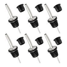 12 Becs Verseurs et Adaptateurs pour Liqueur, Becs Verseurs pour Bouteilles D'Alcool, Becs Verseurs Rapides en Acier Inoxydable pour Huile D'Olive et