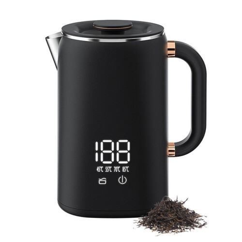 Electric Kettle Suitable for Making Tea and Coffee,Digital Display Temperature Control DoubleLayer Insulation Kettle(EU)