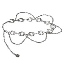 Modisches Körperketten-Accessoire mit aufwendigem-Silber