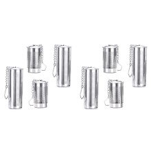 8PCS Tea Infusers for Loose Tea,Tea Filter with Lid,Stainless Steel Tea Strainer with Chain Hook,Large Tea Strainer