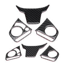 3Pcs Steering Wheel Button Panel Cover for 2016 - 2019 & 1x Passenger Airbag Light Trims