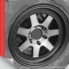 M14X1.5 Wheel Lug Nuts, 48 Pieces 14Mmx1.5 7 Spline Drive Awl Acorn Cone Lug Nuts 2Inch Long Black with 4 Socket Key