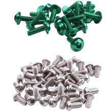 M6X12mm Stainless Steel Hex Socket Button Screws 50 Pcs with 20 Pcs Green Aluminum Alloy Hexagonal Bolts Screws M6