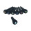 6 Pcs Ebony Guitar Bridge Pins Abanlone Dot & 2Pcs String Winder Tuning Peg Puller Replace Electric Drill 2
