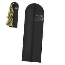 Foldable Garment Bag for Travel, PEVA Dress Bag for Suits Gowns, Large Dustproof Hanging Cover
