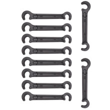 10X Double Ended Valve Wheel Wrench Cast Steel Hand Valve Wheels Wrench 8In Valve Opening Closing (1/2In and 21/32In)