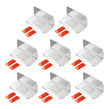 Universele magnetische deurstoppers Roestvrijstalen-Zilver 8st