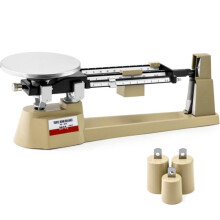 Balance Mécanique, Jeu de Poids Analytique de Laboratoire 2610 G/0,1 G, Balance à Triple Fléau avec Bouton de Réglage Du Zéro, Sans Pile