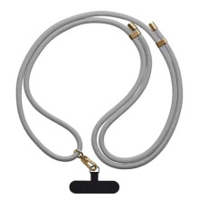 Phone Lanyard Adjustable Crossbody Strap AntiTheft Universal Fit with Durable Alloy Buckle Gray
