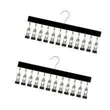 Handcrafted Hat Stand With 12 Clips Fit Various-Black 2