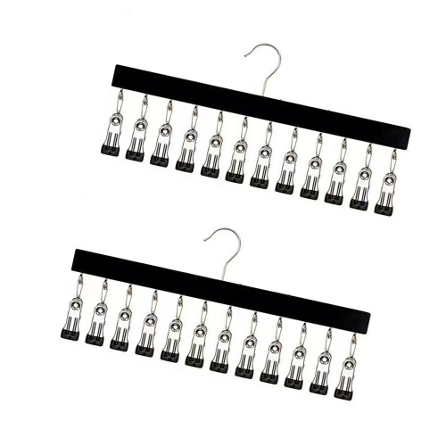 Handcrafted Hat Stand With 12 Clips Fit Various-Black 2
