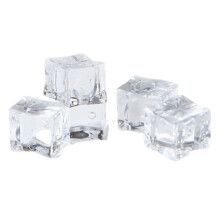 5Pcs Acrylic Fake Ice Cubes For Photography Realistic Decoration