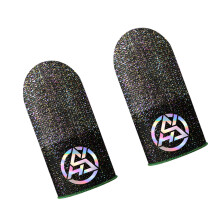 2PCS Anti Slip Gaming Finger Sleeves Silver Fiber High-Green