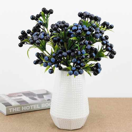 Artificial Christmas Berry Branches 35cm Red Orange Blue 4 1