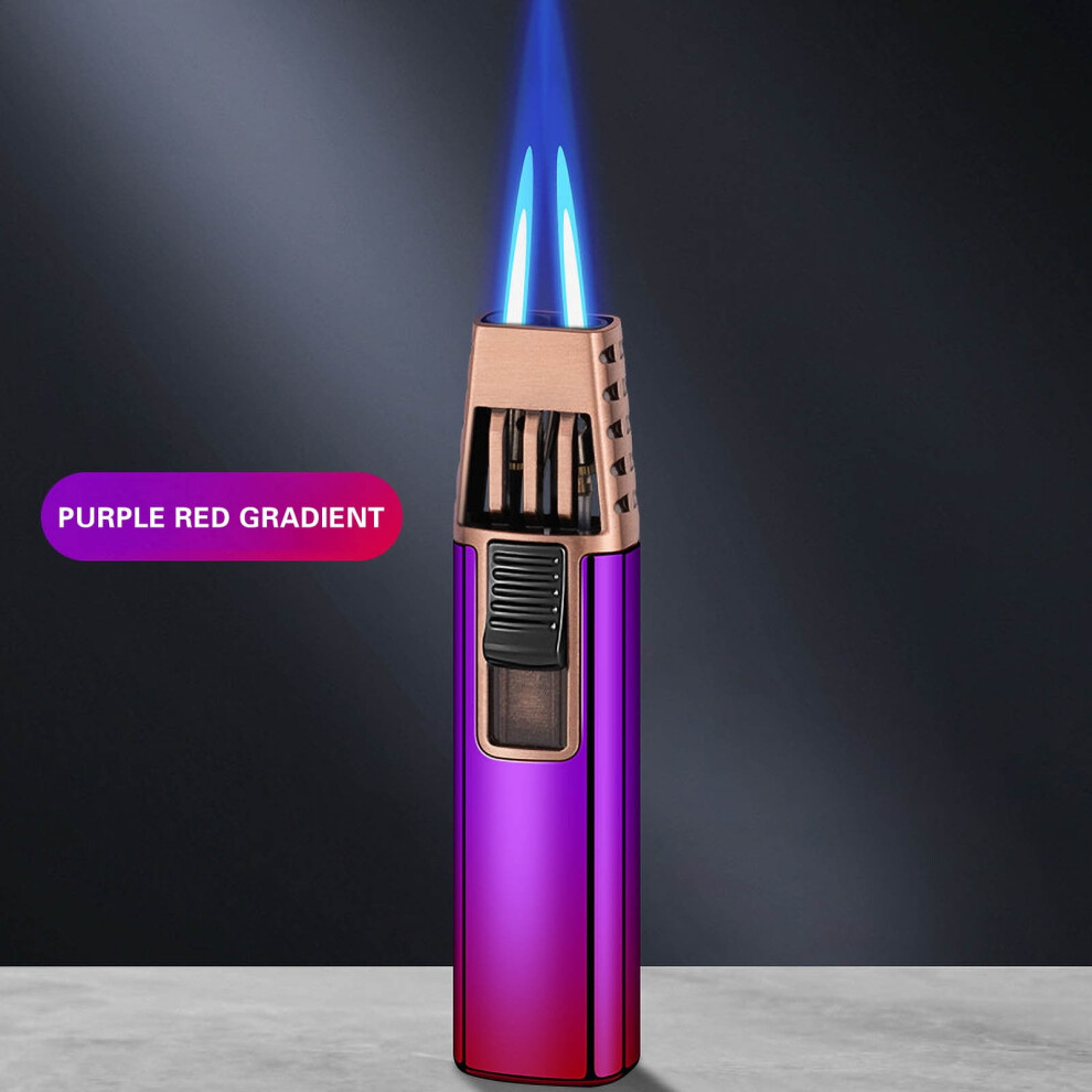 Blue Turbine Torch Lighter, Windproof Flame, Butane