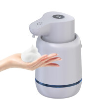 Automatic Foaming Soap Dispenser 420ml Touchless Smart Sensor USB Rechargeable Gray for Bathroom and Kitchen