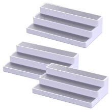 3pcs 3-Tier Spice Rack Organizer for Cabinet with Non-Skid Surface, Kitchen Spice Storage & Pantry Organization