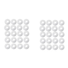 40 Peças Flange de 1/2 Polegada DecoraçãO de Cobertura de Tubo de ÁGua 16mm Branco Cobertura de Tubo de Parede DecoraçãO de Tubo de Parede