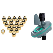 20Pcs Brass Misting Nozzles for Cooling System 0.012 Inch(0.3 mm)& 1 Pcs Home Automatic LCD Display Water Timer