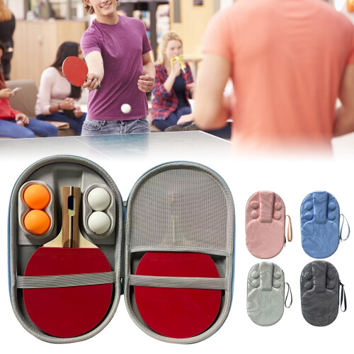 Stylish Marble Design Table Tennis Racket Case Sleeve With-grey 2