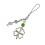 Four Leaf Clovers Charm With Dolphin Accent Silver Alloy 1